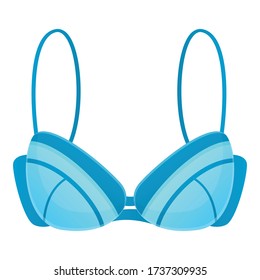 Beach bra icon. Cartoon of beach bra vector icon for web design isolated on white background