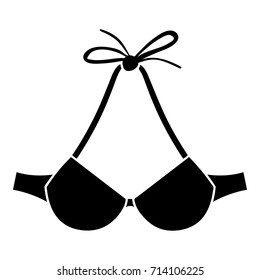 Beach bra icon. Simple illustration of beach bra vector icon for web