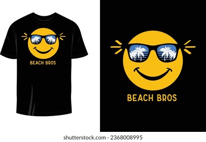 Beach Bros Kids Friendly T Shirt Design Vector