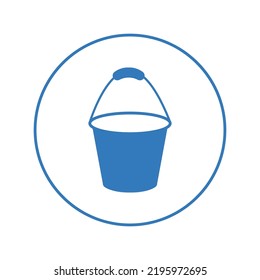 Beach bucket carrying water icon | Circle version icon |