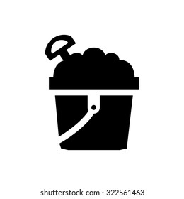 beach bucket icon