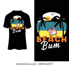 Beach bum vector tshirt design for sale