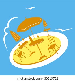 Beach cafe (vector)