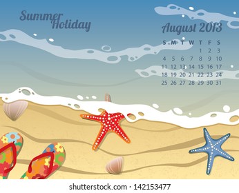 Calendario de playa para agosto de 2013
