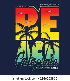 beach california tee typography graphic design,illustration vector art,vintage