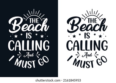 Der Strand ruft an und ich muss sommerliche Typografie zum Shirt-Design gehen