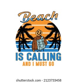La playa está llamando y debo ir al diseño de camisetas