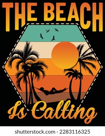 The beach is calling summer t shirt design