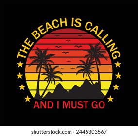 Der Strand nennt sich T-Shirt-Design