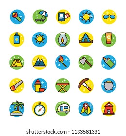 
Beach And Camping Icons 
