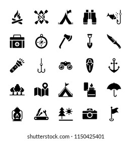 Beach And Camping Icons 