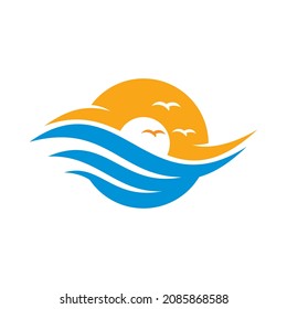 Beach can be use for icon, sign, logo and etc