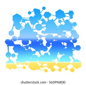 beach card, geometrical background