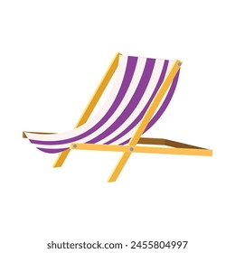 beach chair bench isolated on white background.
