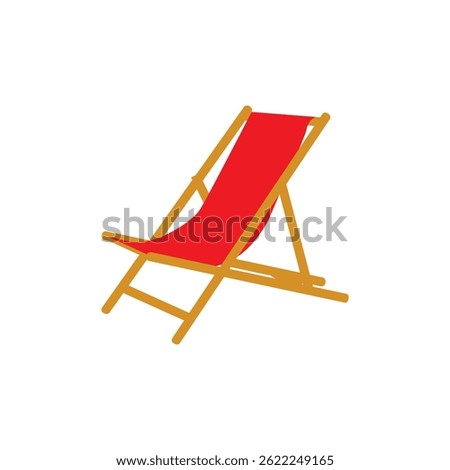 Beach chair. Deckchair. Vector illustration.