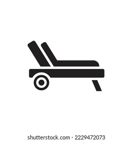 Beach Chair Filled Icon Vector Illustration