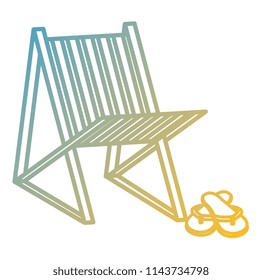 beach chair with flip flops