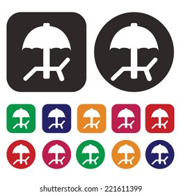 beach chair icon