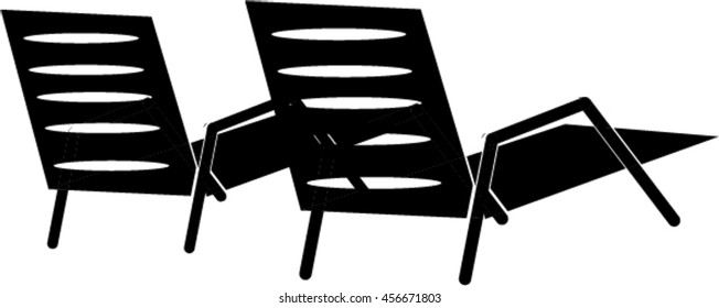 Beach chair icon