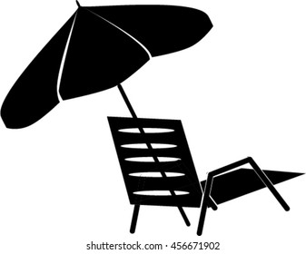Beach chair icon