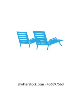 Beach chair icon