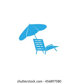 Beach chair icon