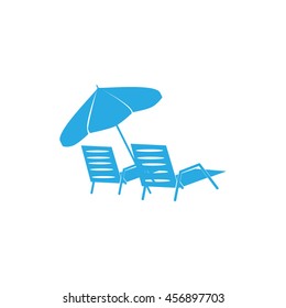 Beach chair icon