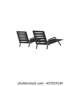Beach chair icon