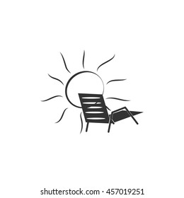 Beach chair icon