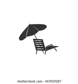 Beach chair icon