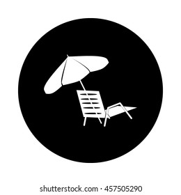Beach chair icon