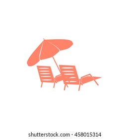 Beach chair icon