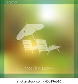 Beach chair icon