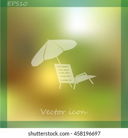 Beach chair icon