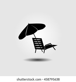 Beach chair icon