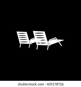Beach chair icon