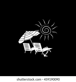 Beach chair icon