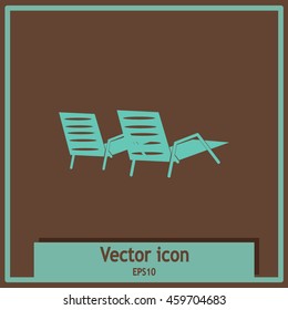 Beach chair icon