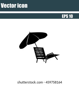 Beach chair icon