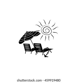 Beach chair icon