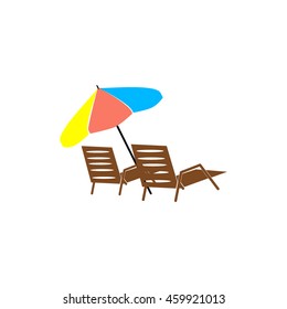 Beach chair icon