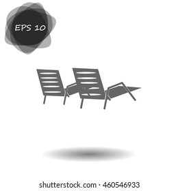 Beach chair icon