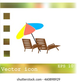 Beach chair icon