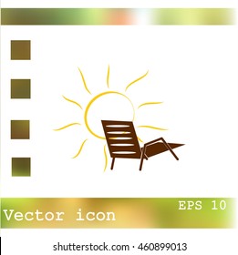 Beach chair icon