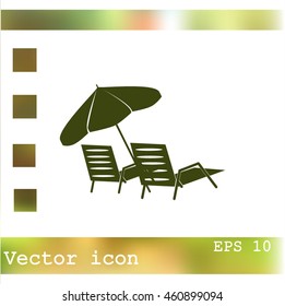 Beach chair icon