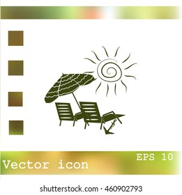 Beach chair icon