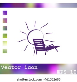 Beach chair icon