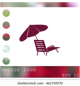 Beach chair icon