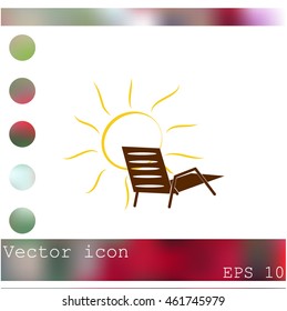 Beach chair icon