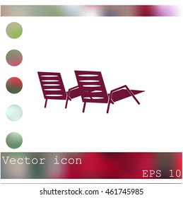 Beach chair icon